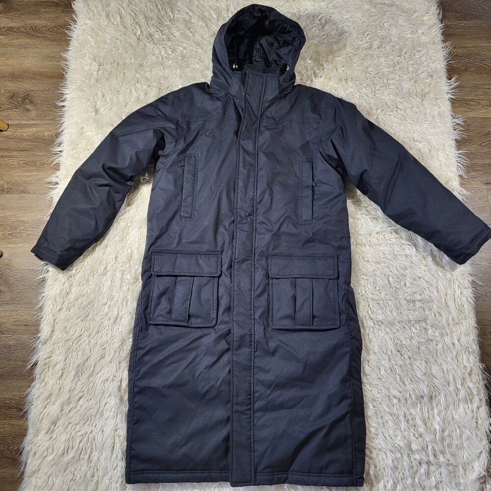 Vintage LL Bean Mens GORE-TEX Wool Lined Parka Trench Coat Zip Hoodie
